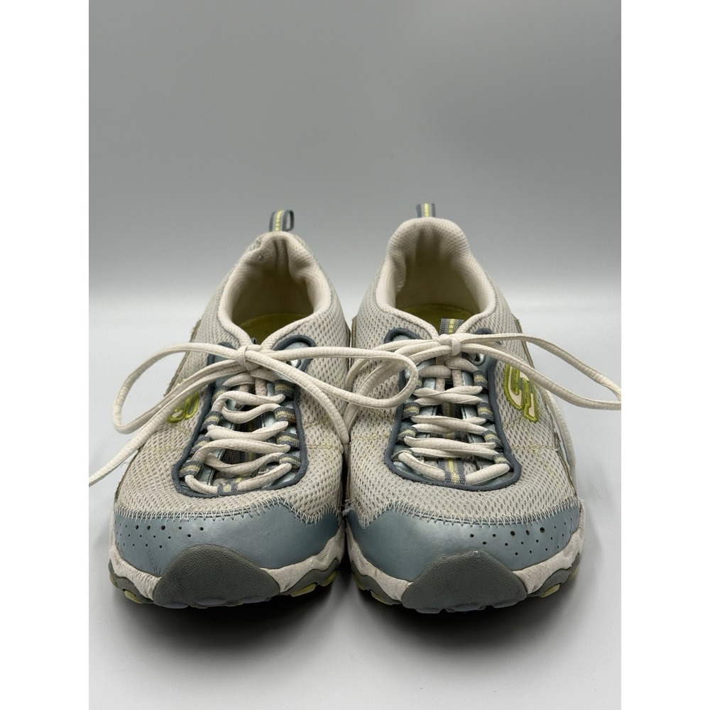 Avia Womens Walking Sneakers Size 8 White Blue Mesh Lace Up Athletic Shoes‎